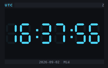 Reloj — hora UTC